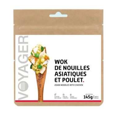 Wok de noodles asiáticos com frango