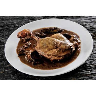 Pato com cogumelos porcini