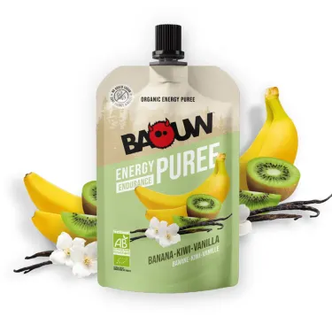 Compota energética bio Baouw - Banana, kiwi, baunilha