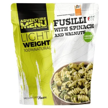 Fusilli com espinafres e nozes - Formato grande